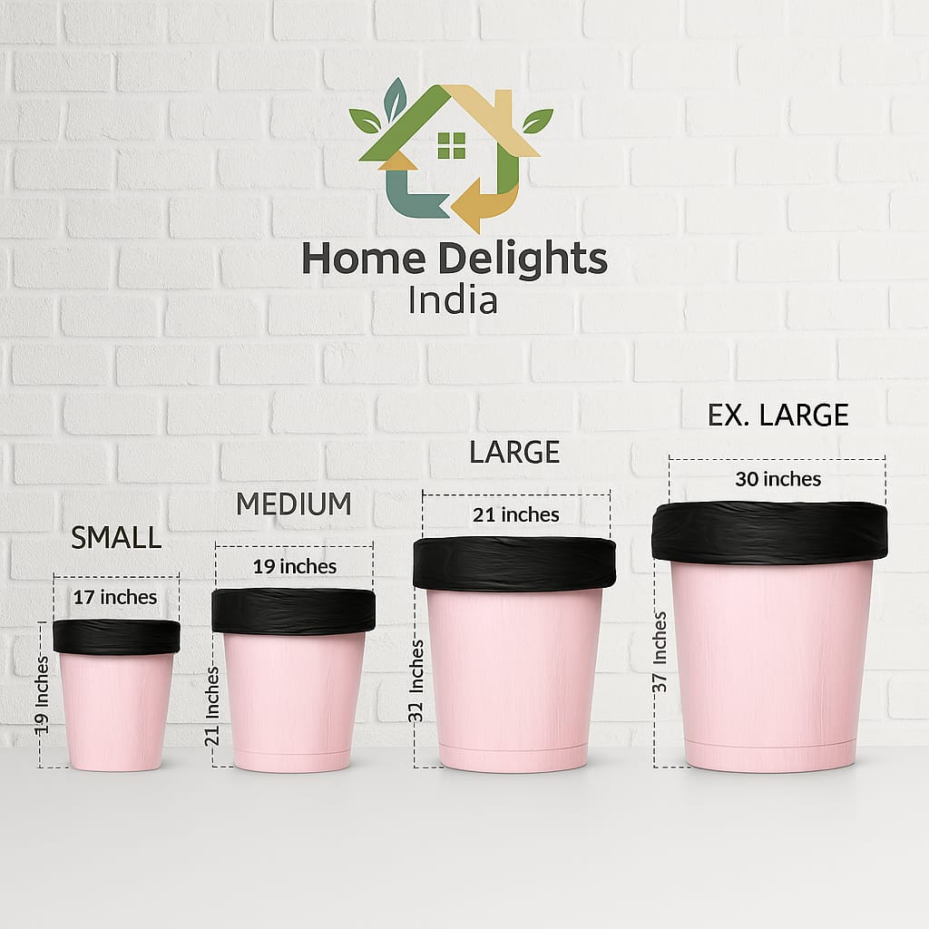 Home Delights India Garbage Bags 17*19 Inches Small 180 Bags 6 Rolls